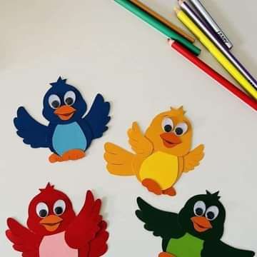 Craft Decoration Ideas, Bird Crafts Preschool, Birds Craft, School Kids Crafts, Insect Crafts, Construction Paper Crafts, Art Activities For Toddlers, Kindergarden Activities, Christmas Crafts For Kids To Make