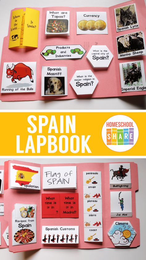 Spain Project Ideas, Spain Unit Study, Spain School Project, Spain Poster Board Project, Spain Activities For Kids, Spain Crafts For Kids, Spain Activities, Spain Crafts, The Story Of Ferdinand