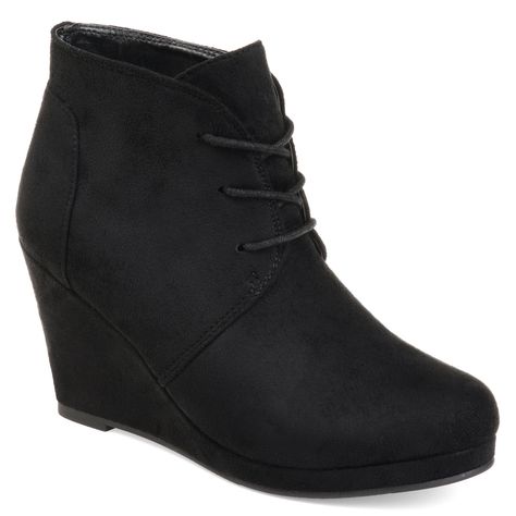 Black Wedge Ankle Boots, Summer Shoes Wedges, Black Wedge Boots, Black Platform Wedges, Womens Black Booties, Online Shopping Shoes, Wedge Bootie, Wedge Ankle Boots, Black Wedge