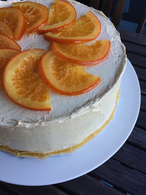 Candied Ginger Cake, Molasses Buttercream, Fat Cake, Candied Oranges, Candied Orange Slices, Cake With Cinnamon, Candied Orange, Ginger Cake, Candied Ginger