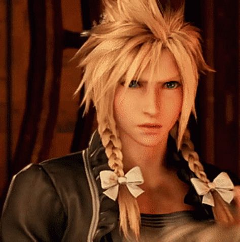 Cloud Strife Claudette GIF - CloudStrife Claudette Wallmarket - Discover & Share GIFs Cloud Strife, An Anime, Final Fantasy, Blonde, Hair, Anime, Blue, Black, Instagram