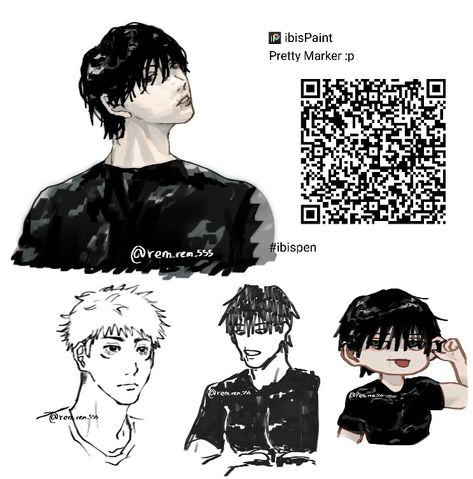 ʕ ꈍᴥꈍʔ it's a good brush for coloring and sketching too :p -Please don't repost it ⚠️- Toji fanart / anime fanart jjk | jujutsu kaisen fanart Anime boy fanart rem_rem_555 Ibispaint X Qr code brushes Qr Code Ibispaint Coloring, Jjk Brush Ibispaint, Color Brush Ibispaint, Sketch Brush Ibispaint Code, Ibis Paint Brush Code Sketch, Lineart Brush Ibispaint, Anime Boy Fanart, Toji Fanart, Lineart Coloring