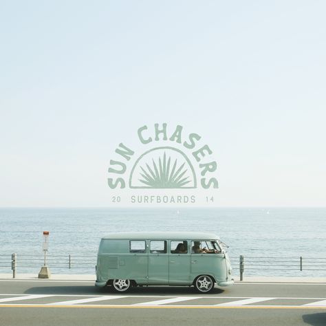 Sun chaser surf logo design by studiolilykate.com Surfing, surfer, branding, brand design, logo design Surfing Logo Design, Surf Branding Design, Surfer Graphic Design, Surf Brand Design, Surfer Branding, Surf Brand Logo, Surfing Branding, Surf Design Graphic, Surf Graphic Design