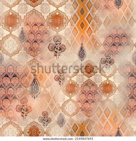 Digital Printing Textile Pattern Wallpaper Colorful Stock Illustration 2149847693 | Shutterstock Background Motif, Textile Pattern Design Fashion, Design Mockup Free, Wallpaper Colorful, Jar Mockup, Shutter Stock, Teal Art, Mughal Paintings, Fashion Umbrella