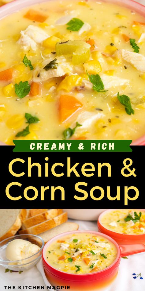 Chicken Corn Soup Creamy Chicken Corn Soup, Chicken Corn Soup Recipes Easy, Easy Chicken Corn Soup, Chicken And Corn Soup Recipes, Chicken Corn Soup Recipes, Corn Soup Recipes Easy, Corn Soup Creamy, Chicken And Corn Soup, List Of Meals