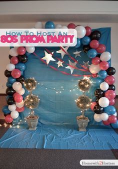 90's Prom, Prom Theme Party, Prom Party Ideas, 80s Prom Party, 80's Prom, 1980s Prom, 80s Party Decorations, 80s Birthday Parties, 1980s Party