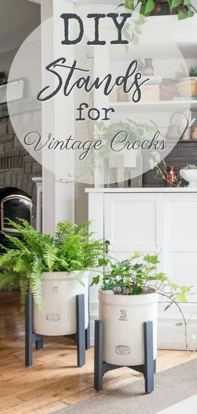 How To Decorate With Old Crocks, Decorating With Old Crocks, Crock Decor Ideas, Crock Decorating Ideas, Crocks Decor Ideas, Decorating With Crocks, Crocks Decor, Crock Ideas, Diy Outdoor Candles