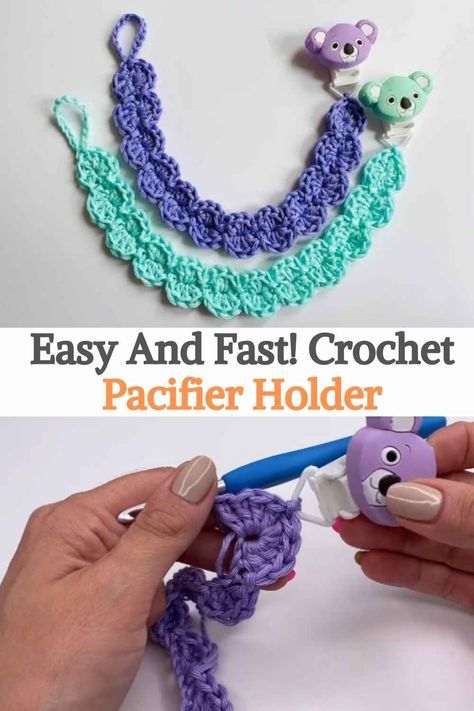 Dummy Clip Crochet Pattern Free, Crocheted Pacifier Holder Free Pattern, Pacifier Clip Diy Crochet, Crocheted Pacifier Holder, Free Pacifier Clip Crochet Pattern, Pacifier Clip Diy Crochet Free Pattern, Crochet Pacifier Holder Pattern Free, Crochet Dummy Clips Free Pattern, How To Make Pacifier Clips Diy