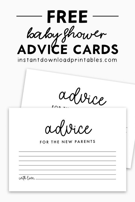 Baby Shower Printables Archives - Instant Download Printables Mommy Advice Cards, Parent Advice Cards, Parenting Printables, Baby Shower Games Coed, Shower Images, Baby Shower Advice Cards, Baby Shower Advice, New Mommy, Free Baby Shower