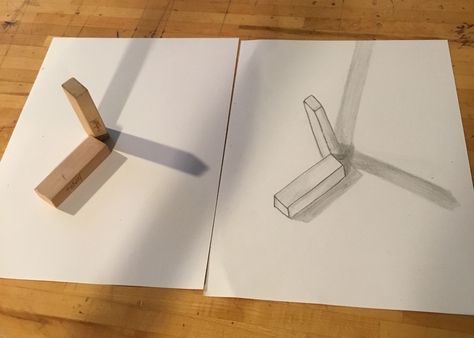 It's all about drawing an object realistically, in my case, jenga blocks, by taking a close look even at the shadows. Jenga Blocks, Realistic Drawing, Realistic Drawings, The Shadows, Drawings