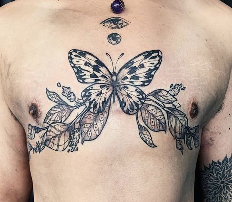 Trans Top Surgery Tattoos, Surgery Tattoo, Top Surgery, Tarot Tattoo, Scar Tattoo, Sick Tattoo, Spooky Tattoos, Lip Tattoos, Makeup Tattoos