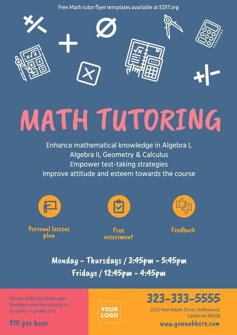 Online Tution Class Poster, Maths Tuition Poster, Math Tutoring Flyer, Tutoring Poster Design, Tutoring Advertisement Ideas, Private Tutoring Flyer, Tutions Poster, Educational Advertisement, Tuition Poster Design