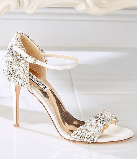 Tampa Jeweled Satin Dress Sandals #Sponsored #Jeweled, #paid, #Tampa, #Satin Badgley Mischka Bridal Shoes, Roger Vivier Sandals, Badgley Mischka Bridal, Bride Heels, Roger Vivier Shoes, Wedding Shoes Bride, Bridal Shoes Flats, Shoe Inspiration, Wedding Gowns Lace