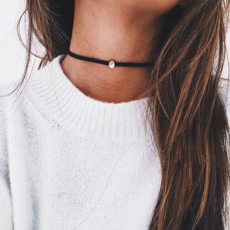 Black Choker Outfit, Choker Necklace Outfit, Choker Outfit, Suede Jewelry, Goth Choker, Choker Silver, Fake Diamond, Fake Jewelry, Black Choker Necklace