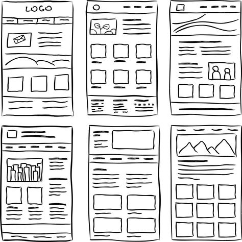 Wireframe Design 101: 6 Steps to Create a Wireframe | Adobe XD Ideas Sketch Website, Wireframe Sketch, Frame Website, App Wireframe, Ux Wireframe, Wireframe Website, Ux Design Process, Wireframe Design, Creative Web Design