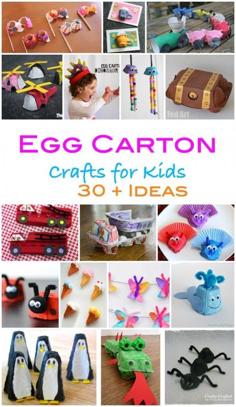 Here are more than 30 fantastic egg carton craft ideas for kids! Egg boxes are incredibly versatile - and cheap, they make the best craft material! Egg Carton Crafts For Kids, Egg Box Craft, Egg Carton Art, Peacock Crafts, Arts And Crafts For Teens, Egg Carton Crafts, Egg Cartons, Egg Box, Easy Arts And Crafts