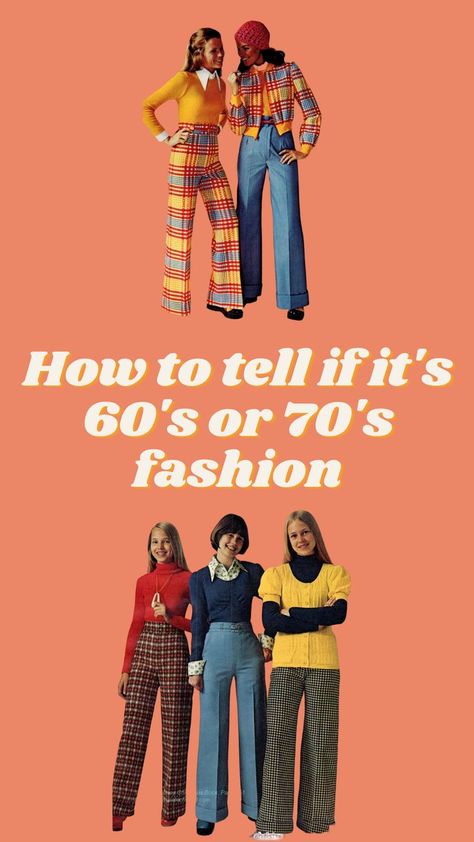 Retro Outfits 70s Plus Size, 1960 Womens Fashion, 50 60 Fashion 60s Style, 60s Outfits For Women Party, 60s Vs 70s Fashion, Late 60s Fashion Women, 60s Decade Day Outfits, Seventies Fashion 1970s Outfits, 1970 Fashion Women Outfits