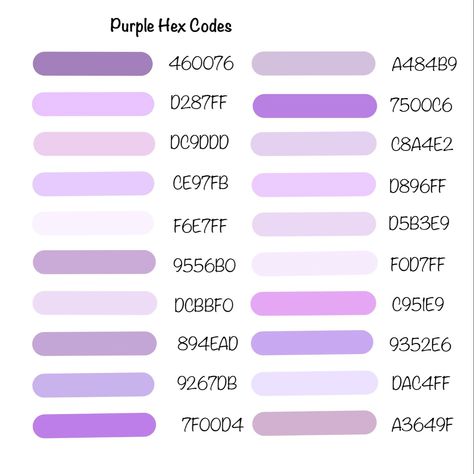 Purple Planner Aesthetic, Goodnotes Color Palette Purple, Purple Aesthetic Color Pallete, Hex Color Palette Purple, Purple Hex Code Palette, Hexcode Color Palette, Purple Color Palette Hex Codes, Goodnotes Highlighter, Purple Hex Codes