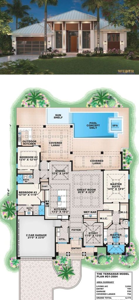 Beach House Plan: Contemporary Caribbean Beach Home Floor Plan Tropical Beach House Floor Plans, Beach Houses Floorplans, Bloxburg Beach House Mansion Layout, Hotel Floor Plan Bloxburg, Love Island Villa Bloxburg Layout, Bloxburg Beach House Floor Plan, Beach House One Story, Modern Caribbean House Design, Beach Mansion Floor Plan