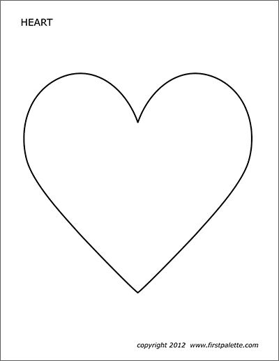 Heart Coloring Pages Free Printable, Heart Templates Free Printables, Heart Patterns Printable, Printable Hearts, Printable Heart Template, Free Printable Templates, Butterfly Mobile, Heart Stencil, Heart Coloring Pages