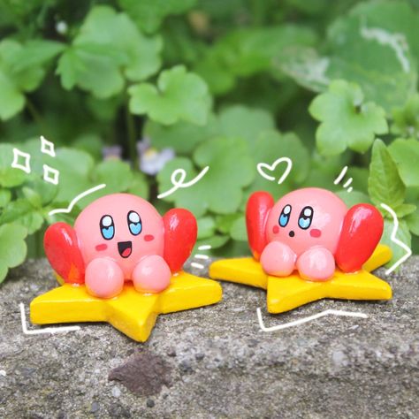 Another photo of an old make, a set of lil Kirbys from a few months back 🩷🌟 . #kirby #polymerclay #polymerclayartist #gameart #handmade #artistsoninstagram #clayart Kirby On Star, Clay Kirby, Star Polymer Clay, Posca Pens, Uv Resin, Polymer Clay Crafts, Kirby, Clay Art, Clay Crafts