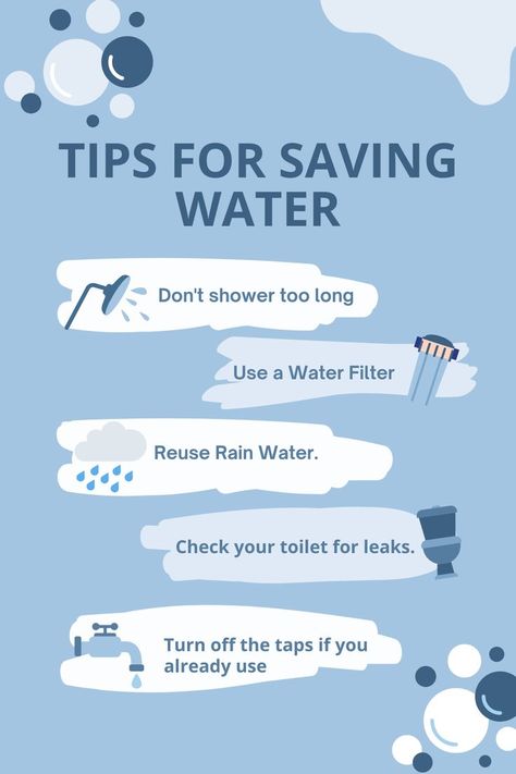 Tips for Saving Water Conserving Water Activities, How To Conserve Water, Ways To Conserve Water Poster, Ways To Save Water Poster, Water Conservation Ideas, Clean Water And Sanitation Poster Ideas, How To Save Water Poster, Conserve Water Poster, Clean Water And Sanitation Poster