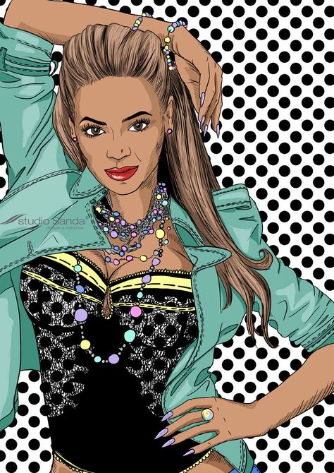 beyonce art Beyonce Illustration, Beyonce Art, Beyoncé Art, Queen Beyonce, Beyonce Fans, Trill Art, Bjd Dolls Girls, Sasha Fierce, Beyonce Queen