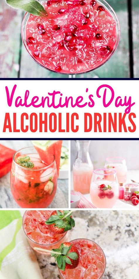 Valentines Cocktails Drink Recipes, Valentines Drinks Alcoholic, Galentines Cocktails, Romantic Drinks, Romantic Cocktails, Valentine Drinks, Valentine Cocktails, Valentines Brunch, Day Cocktails