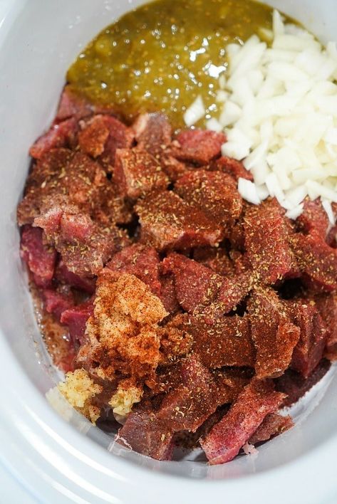 Pork Stew Meat Recipes, Cubed Pork Recipes, Crockpot Pork Carnitas, Slow Cooker Pork Carnitas, Slow Cooker Carnitas, Pork Carnitas Recipe, Pork Crockpot Recipes, Pork Carnitas Slow Cooker, Slow Cooker Recipes Pork