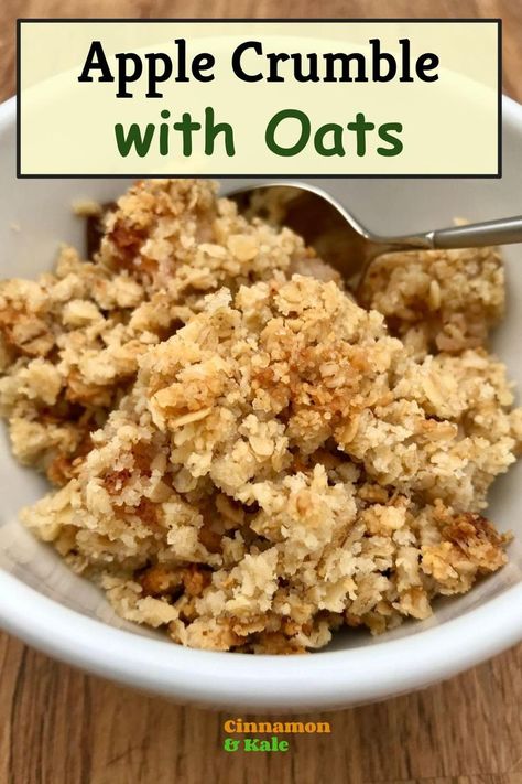 Crumble Topping With Oats, Desserts With Oats, The Best Apple Crumble, Apple Crumble With Oats, Best Apple Crumble, Apple Flapjack, Gluten Free Apple Crumble, Oat Crumble Topping, Almond Crumble