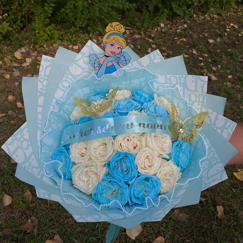 Cinderella themed bouquet🪞✨ #dallasflorist #bluebouquet Blue Bouquet, Florist, Cinderella, Dallas