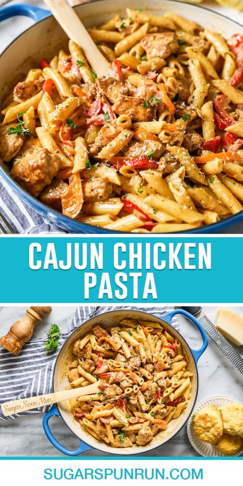 Ziti Noodles, Creamy Cajun Chicken Pasta, Creamy Chicken Pasta Recipes, Chicken Penne Pasta, Creamy Cajun Chicken, Cajun Chicken Pasta Recipes, Chicken Spinach Pasta, Chicken Pasta Dishes, Chicken Penne