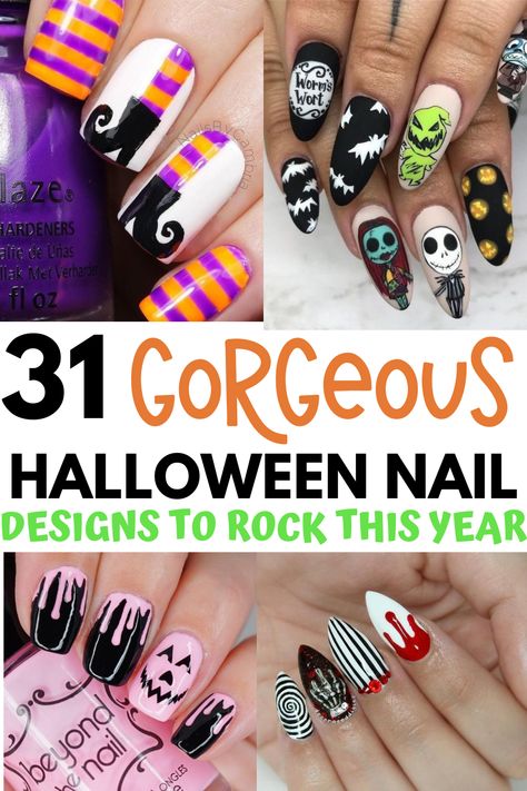 Desserts Halloween, Halloween Nail Art Designs, Recipes Halloween, Bat Nails, Nail Art Halloween, Holloween Nails, Food Halloween, Treats Halloween, Halloween Manicure