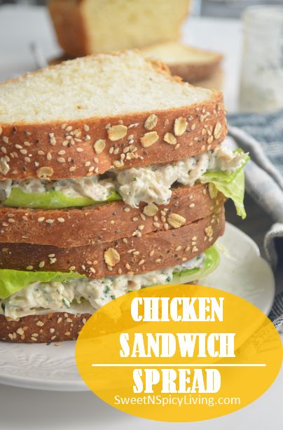 Chicken Sandwich Filling, Chicken Sandwich Spread, Homemade Chicken Sandwich, Chicken Spread, Sandwich Inspiration, Sandwich Spread Recipes, Spicy Sandwich, Walnut Chicken, Simple Dressing