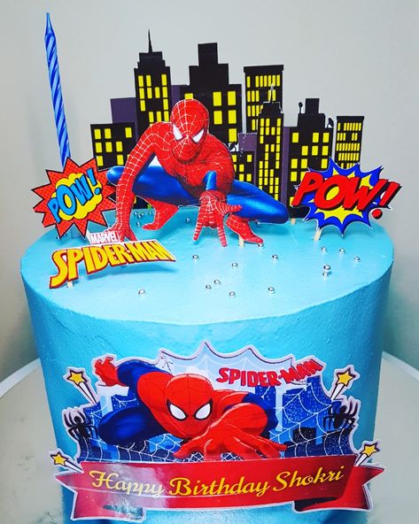 Buttercream Spiderman Cake Spiderman Buttercream Cake Ideas, Buttercream Spiderman Cake, Spiderman Birthday Cake Buttercream, Spiderman Cake Design, Tyler Birthday, Spiderman Cake Ideas, Spiderman Birthday Cake, Make Up Cake, Butter Icing