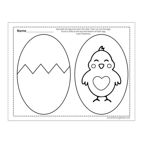 Hatching Chick Easter Egg Craft - Raising Hooks Shell Template, Egg Craft, Hatching Chicks, K Crafts, Easter Specials, Cracked Egg, Easter Egg Crafts, About Easter, Egg Crafts