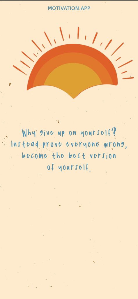 Why give up on yourself? Instead prove everyone wrong, become the best version of yourself. From the Motivation app: https://motivation.app Do Not Worry Scripture, Worry Scripture, Worry Bible Verses, Dont Worry About Tomorrow, Tomorrow Quotes, Gospel Quotes, Motivation App, Beautiful Bible Verses, Bible Verses Quotes Inspirational