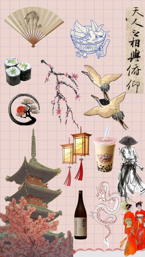 Japan Japanese Moodboard Aesthetic, Japanese Journal Aesthetic, Japan Culture Aesthetic, Japanese Mood Board, Japanese Culture Aesthetic, Japan Collage, Japanese Collage, Japan Culture Art, Japan Moodboard