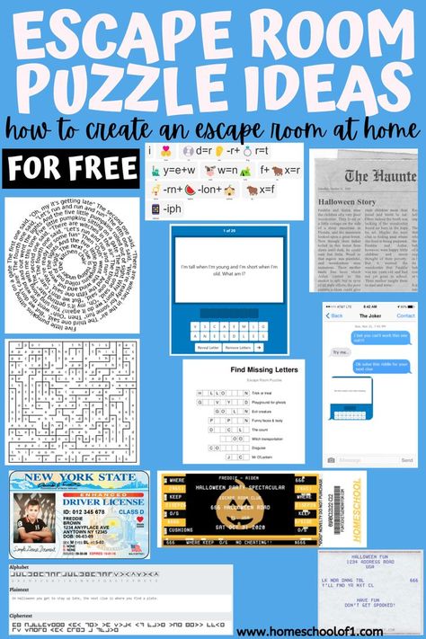 Scavenger Hunt Fundraiser Ideas, Puzzles For Escape Rooms, Escape Room Clues Ideas, At Home Escape Room For Kids, Diy Escape Room For Teens, Escape Room Puzzles For Teens, Free Escape Room Printable For Kids, Diy Escape Room For Adults, Escape Room Puzzles For Kids