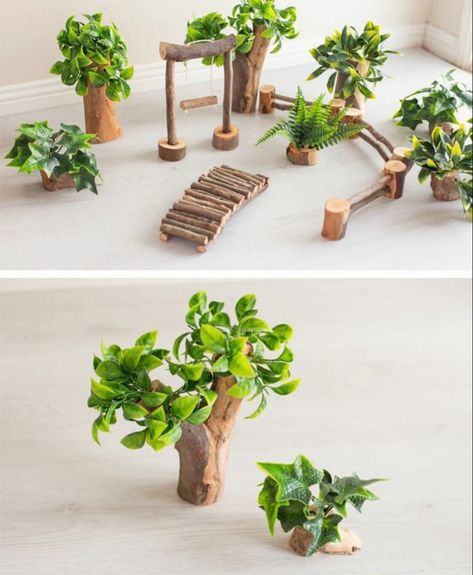 Diy Tree House, Fence Trees, Kids Building, Tree House Diy, Tree House Designs, Fairy Furniture, Diy Tree, Garden Types, Small World Play