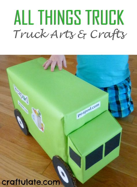 If your boy loves trucks, try out these activity ideas! He’ll learn all about the different kinds of trucks with games and crafts that are “All Things Truck!“ Bookweek Costumes, Fire Truck Activities, Preschool Community Helpers Theme, Truck Crafts, Community Helpers Theme, Transportation Crafts, Cardboard Box Crafts, Transportation Theme, Truck Gifts