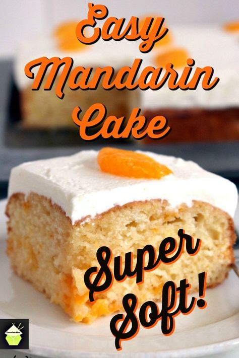 Mandarin Cake. A delicious soft cake with juicy mandarins running throughout , topped with fresh whipped cream. A perfect cake for an English Afternoon Tea Mandarine Cake Recipe, Mandarine Cake, Mandarin Cake Recipe, Orange Desserts, Orange Recipes Dessert, Mandarine Recipes, Orange Cake Easy, Mandarin Cake, Mandarin Orange Cake