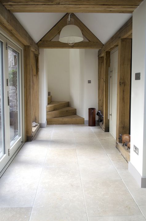 Things to know when buying Dijon limestone tiles | mystonefloor Limestone Floor Tiles, Limestone Tiles, Stone Tile Flooring, Sandstone Tiles, Country Interiors, Tiled Hallway, Limestone Wall, Indoor Tile, Stone Floor