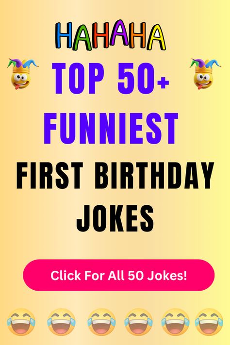 Check Out The Top 50+ Funny First Birthday Jokes And Puns. Click For All 50+ Hilarious First Birthday Jokes! Birthday Dad Jokes, Funny First Birthday, Berry Puns, Birthday Puns, Birthday Jokes, Jokes And Puns, Dad Jokes Funny, Birthday Cards For Women, Birthday Songs