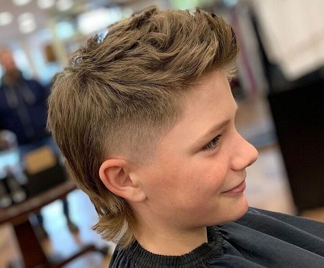 Boys Mullet Haircut, Boys Mullet, Modern Mullet Haircut, Baseball Haircuts, Hairstyles For Boys, Hockey Hair, Boys Haircut Styles, Haircut Boys, Mullet Fade