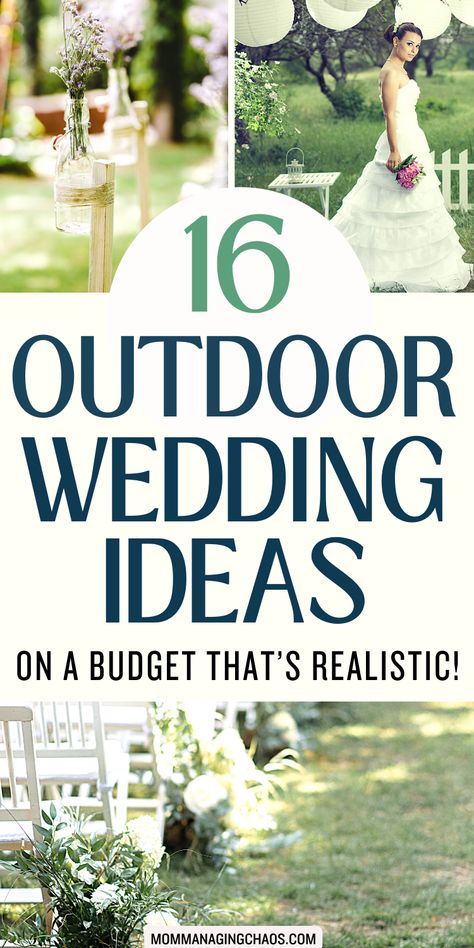 Want to know some of the best outdoor wedding ideas on a budget that won’t break the bank? Head over to the blog because here comes the guide. Money Saving | Money saving tips | Money saving strategies | Money saving hacks Outdoor Rustic Wedding Ideas On A Budget, Small Simple Wedding Ideas, Outdoor Wedding Ideas On A Budget, Cheap Backyard Wedding, Summer Outdoor Wedding, Outdoor Wedding Decor, Small Outdoor Wedding, Wedding Decorations Ideas, Backyard Wedding Decorations