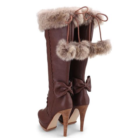 Brown Stiletto Boots, Brown Knee Boots, Knee High Stiletto Boots, Brown Heeled Boots, Shoes Boots Heels, Stiletto Heels Boots, Dr Shoes, High Heel Boots Knee, Stiletto Boots