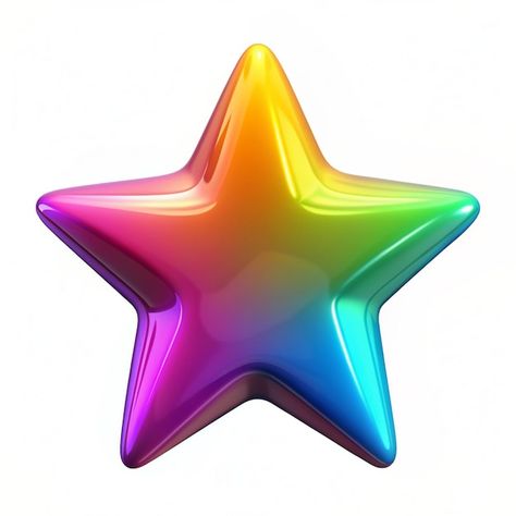 Premium Photo | Shiny 3D plastic star icon with vibrant colors and subtle reflections 3d Rainbow, Star Icon, Old Lanterns, Star Clipart, Star Template, Rainbow Star, Stationery Templates, Business Card Maker, Flyer Maker