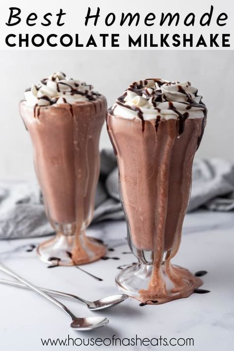 There's nothing like a tall, icy-cold Chocolate Milkshake when it comes to frozen treats. Elevate this timeless soda shop favorite with our quick and effortless 1-minute microwave chocolate sauce. Our secret ingredient? Dutch process cocoa powder, which transforms your shake into an extraordinary chocolatey delight! #ad | best homemade chocolate milkshake recipe | homemade chocolate milkshake recipe easy | homemade chocolate milkshake with cocoa powder Best Chocolate Milkshake Recipe, Homemade Chocolate Milkshake, Chocolate Milkshake Recipe, Chocolate Shake Recipe, Raspberry Cake Filling, Cold Chocolate, Ice Cream Easy, Milkshake Recipe Easy, Milkshake Recipe Chocolate