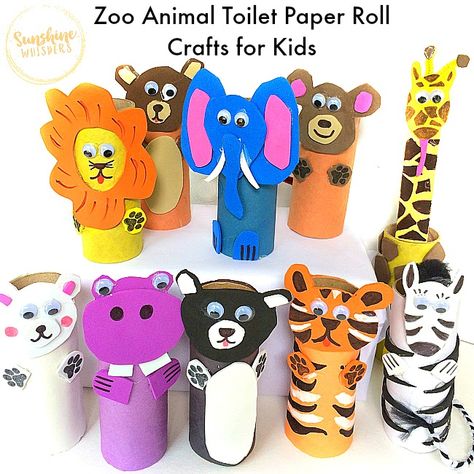 Paper Roll Crafts For Kids, Sunshine Crafts, Zoo Crafts, Toilet Roll Craft, Toilet Paper Crafts, Toilet Paper Roll Crafts, Animal Crafts For Kids, Paper Roll Crafts, Zoo Animal